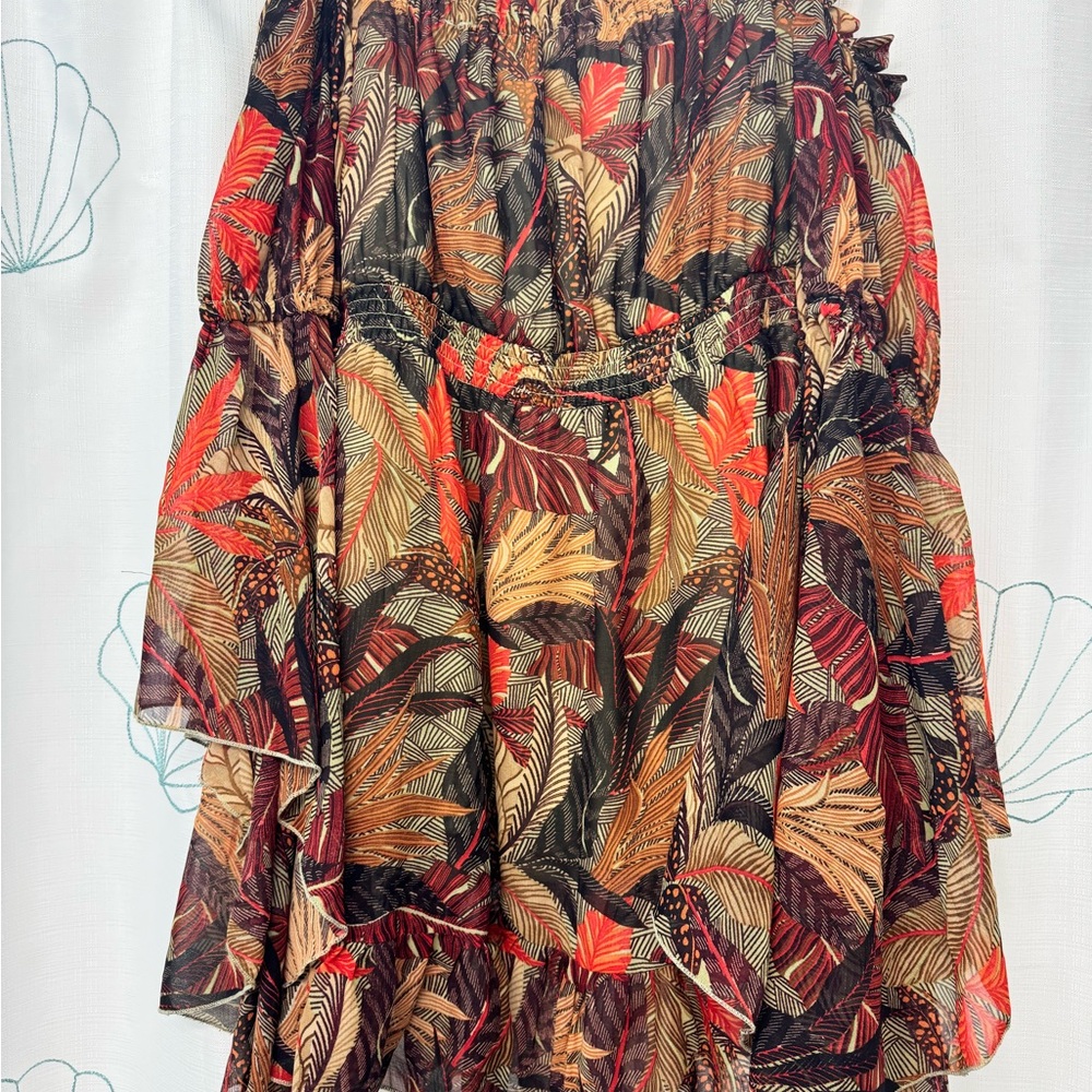 Live 4 Truth Autumn Leaf Print mini dress